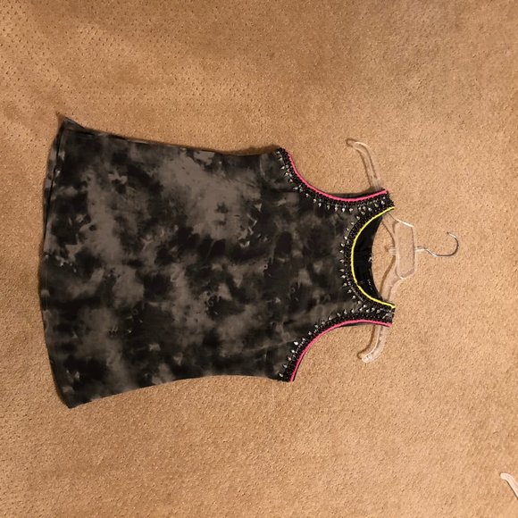 Grey Dex Tank Top with Gems - Picture 3 of 3